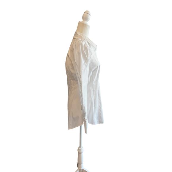 VERONICA BEARD Gilan Top Puff Sleeve Button Up Shirt Size 8 - Picture 3 of 7